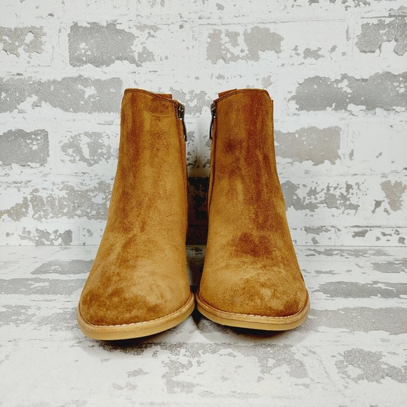 NEW Paul Green Women’s Sante Tan Suede Leather Side Zip Ankle Bootie B525 - Picture 3 of 11